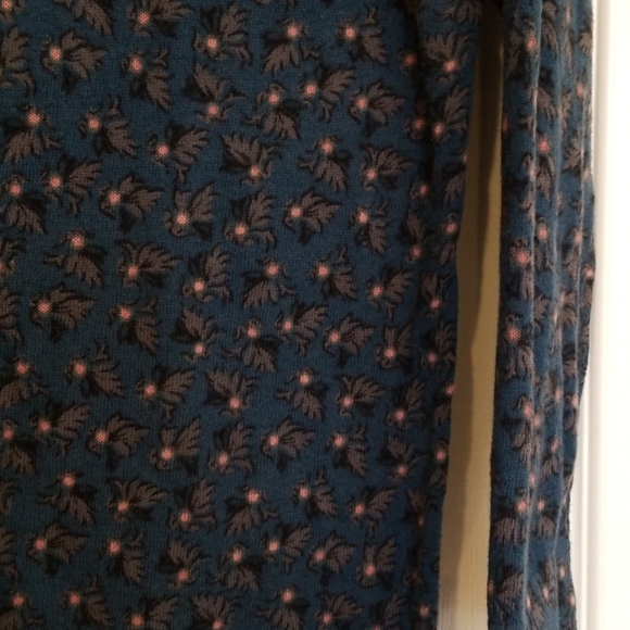 LOFT Vintage Dark Floral Light Sweater - Picture 2 of 6